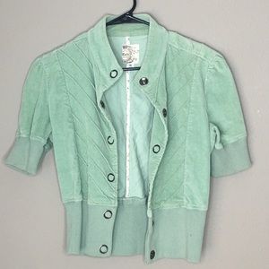 Tulle Corduroy Crop Style Jacket